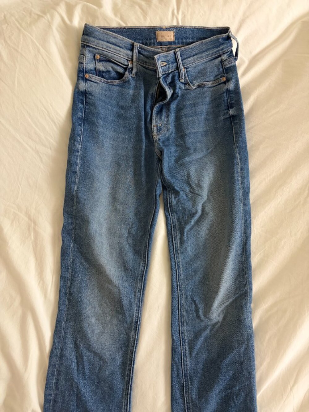 MOTHER The Mid Rise Dazzler Ankle Fray Jeans Size 25 - Picture 3 of 8